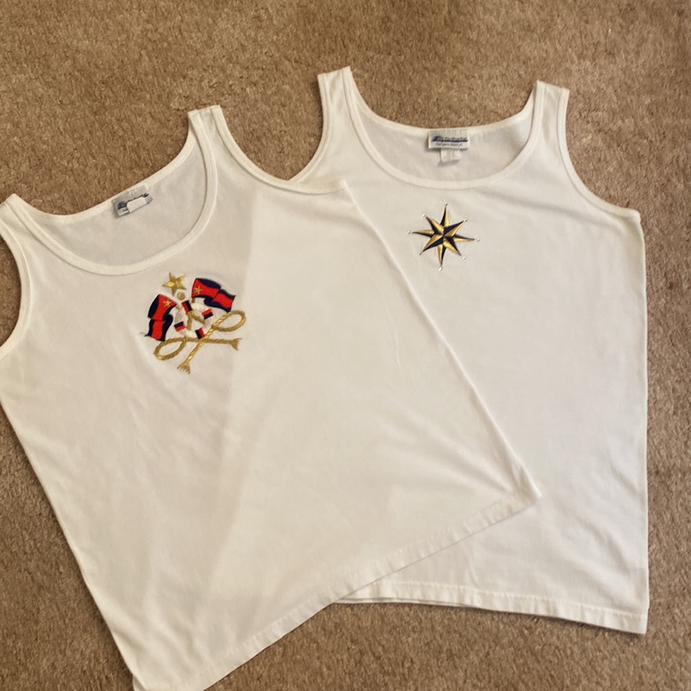The Deep End women’s nautical sleeveless T shirts with matching socks.